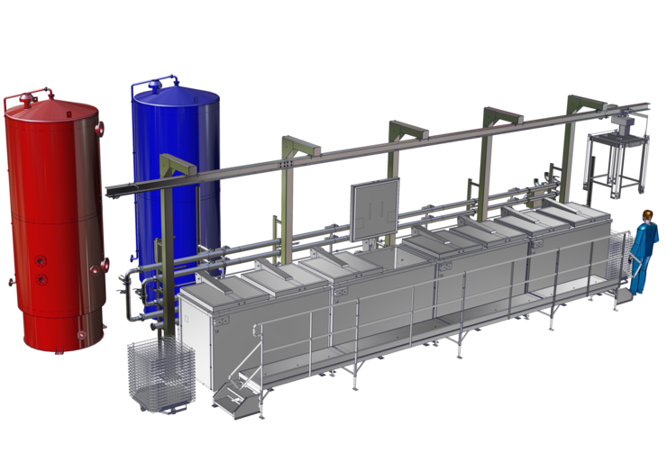 CAO - Thermix&trade; - 1000L with semi-manual hoist & cage